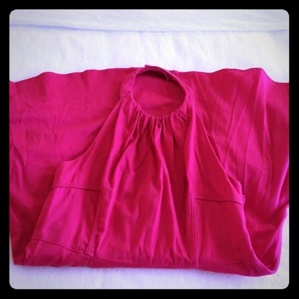 Beautiful Halter Top Fuschia Dress
